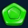 sweet bonanza green polygon gem symbol